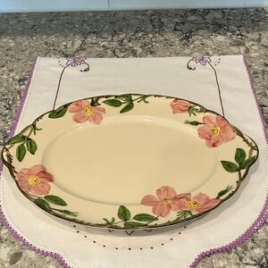 FRANCISCAN Desert Rose Oval Serving Platter - USA - Cottage Core-Replacement VTG